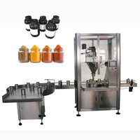 Pots à épices en plastique à grande vitesse talc tarière en poudre mesure remplissage machines de capsulage et d'étiquetage automatique en bouteille