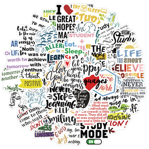 Pegatinas motivadoras para ordenador portátil, etiquetas adhesivas inspiradoras para álbum de recortes, 50 Uds. - Product Image 3