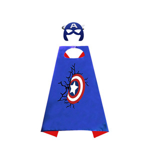 Wholesale 31 Designs Kids Halloween Pretend Party Capes <strong>Costume</strong> Superhero Captain Theme Capes Mask for Kids Cosplay Capes - Product Image 1