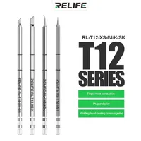 RELIFE RL-T12-XS-I/J/SK/K Jeu d'embouts fer à souder universel pour station T12 Chauffage Core Part Electronic Repair Souding Tool Kit