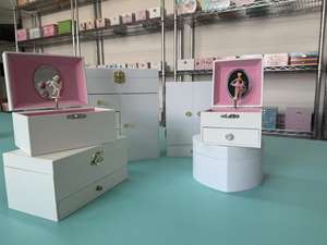 हमेशा के उज्ज्वल कस्टम mdf गहने संगीत बॉक्स शुद्ध सफेद बैलेरीना यूनिकॉर्न डिजाइन उपहार - Product Image 5