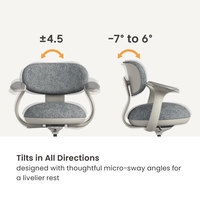 Chaise de bureau ergonomique pivotante avec réglage en hauteur et roulettes pour la maison, le bureau, la chambre et l'étude