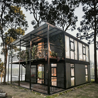 Conteneur habitable extensible de 20 et 40 pieds, fabriqué en Chine, maison portable de luxe à 2 ou 4 chambres, maison capsule mobile