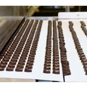 Düşük fiyat tahıl bar protein çikolata tahıl ürün bar yapma makineleri çikolata Enrobing hattı