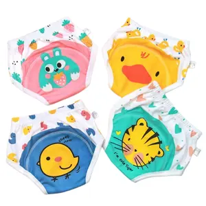 Baby Washable Diapers Reusable Cloth Nappies Waterproof Newborn Cotton Diaper Cover For Children Training Pants Potty Underwear