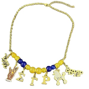 Custom blu giallo bianco due dimensioni catena di perle <span class=keywords><strong>SGR</strong></span> 1922 barboncino strass collana ciondolo accessori per gioielli - Product Image 3