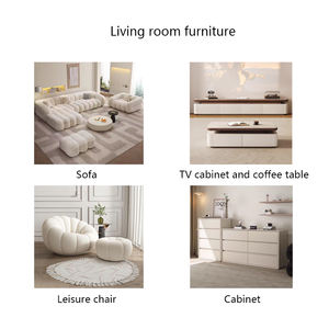 Conjunto de Sofá Esquinero Modular de Tela con Diseño Moderno y Sencillo para Sala de Estar - Product Image 5