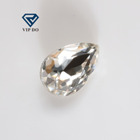 Pointe bas K9 verre cristal poire forme plaqué or diamant bricolage chaussures vêtements accessoires blanc lâche strass