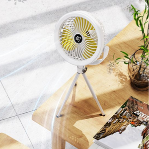 Ventilateur de camping avec lumière LED, 3 vitesses réglables, ventilateur de circulation d'air de bureau, rechargeable par USB, ventilateur de circulation d'air multifonction - Product Image 3