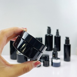 Frasco de Vidrio de Boca Ancha de 10ml, 30ml, 50ml, 100ml, 150ml, 250ml, Negro Oscuro, Vidrio Violeta UV, Botella y Frasco para Aceites Esenciales, Lociones y Cosméticos - Product Image 5