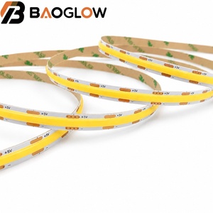 ไฟ LED แบบ COB 300D ความสว่างสูง 5V 12W/M แผ่นทองแดงเคลือบ 8 มม. ตัดได้ทุกๆ 1.7 ซม. Ra95 หลายค่า CCT สำหรับใช้ภายในอาคาร ห้องน้ำ  ขั้นต่ำในการสั่งซื้อน้อยเพียง 300 ชิ้น - Product Image 6