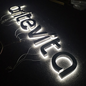 Letras LED de acero inoxidable, letreros retroiluminados con el <span class=keywords><strong>alfabeto</strong></span> en 3D, #304 - Product Image 2