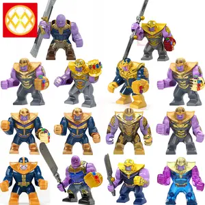 Tijolos de jogo final Mar vel Tamanho grande Thanos com coleção infinita de manopla blocos de construção tijolos para presentes brinquedos infantis