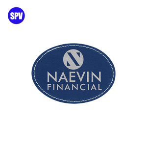 3 1/2 "X 2 1/2" Parches <span class=keywords><strong>de</strong></span> polipiel láser ovalados con adhesivo - Product Image 3