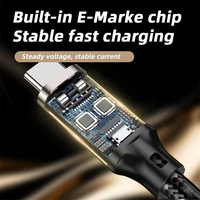 Kabel USB-C Dual Male 1M 2M 3M 240W 5A: Dilengkapi Chip, Mendukung 100W/66W/18W untuk Ponsel/Laptop/PC/untuk Samsung, Xiaomi, OPPO