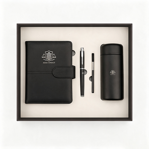 Set de Regalo Ejecutivo: Libreta de Cuero PU con Organizador, Vaso, Bolígrafo y USB para Regalos de Agradecimiento a Empleados - Product Image 1