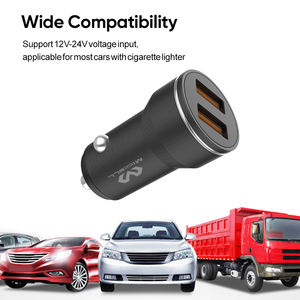 <span class=keywords><strong>Chargeur</strong></span> de batterie de <span class=keywords><strong>voiture</strong></span> à double USB en alliage d'aluminium 12V 24V 12W à charge rapide avec boîte cadeau et protection pour téléphones mobiles - Product Image 6