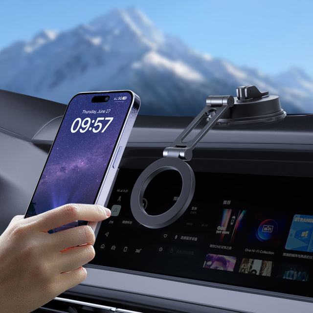 Hot Selling Magnetic Car Mount N52 Strong Magnets 360 Rotation Magnetic Phone Holder for Car Suction Cup Dash Board Phone Mount