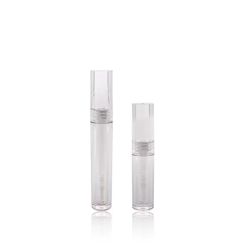 Design personalizado Private Label Praça Limpar Lip Gloss Tubo Vazio Para Embalagens de Cosméticos, tubos de gloss branco
