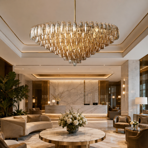 Lámpara <span class=keywords><strong>de</strong></span> <span class=keywords><strong>Techo</strong></span> Colgante <span class=keywords><strong>de</strong></span> Latón con Cristal Ahumado, Iluminación Decorativa <span class=keywords><strong>de</strong></span> Lujo para Sala <span class=keywords><strong>de</strong></span> Estar, Lámparas <span class=keywords><strong>de</strong></span> <span class=keywords><strong>Techo</strong></span> Modernas para el Hogar, Lámpara <span class=keywords><strong>de</strong></span> Araña para Vestíbulo - Product Image 2