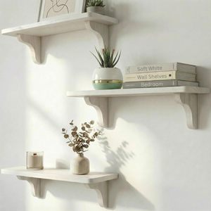 Étagère murale double niveau robuste en bois massif détachable pour salon, salle de bain et cuisine (stockage alimentaire et épices) - Product Image 3