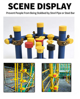 Capuchon d'extrémité de tube d'échafaudage réutilisable de haute qualité, capuchon de sécurité pour barres d'armature, capuchon de protection pour barres d'armature, capuchon d'extrémité pour la construction