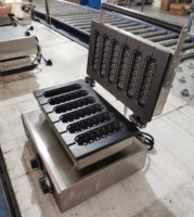 Nouvelle machine à gaufres électriques portables en acier inoxydable à haute productivité pour hôtels et commerces alimentaires