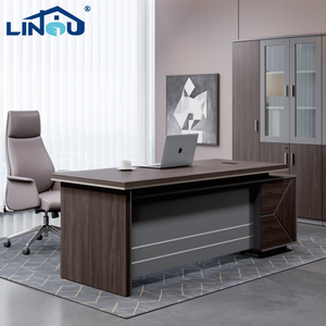 <span class=keywords><strong>Bureau</strong></span> de direction en L en MDF, design moderne et luxueux en bois, durable, pour patron, usage domestique ou professionnel - Product Image 3