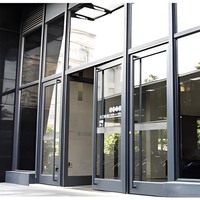 Nouvelle porte vitrée pivotante à ressort au sol en alliage d'aluminium pour supermarché, bureau ou magasin, avec garantie de 3 ans