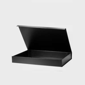 Luxury XXL Shallow Black <b>Magnetic</b> Closure Cardboard Gift Packaging Dress <b>Box</b> - Product Image 1