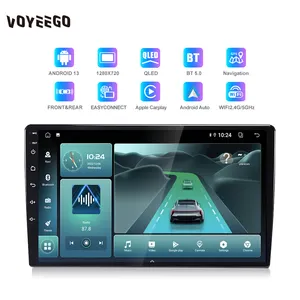 مشغل دي في دي Voyeego للسيارة أجهزة إلكترونية للسيارات شاشات فيديو عالمية للسيارات 9/10 بوصة نظام ملاحة GPS ستيريو راديو صوتي
