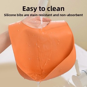 <strong>Baby</strong> Eating Bib Cartoon Silica Gel Waterproof Super Soft Portable Anti-Dirt Children's Bib - Product Image 4