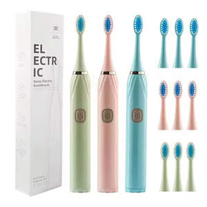 แปรงสีฟันไฟฟ้าโซนิคแบบชาร์จได้ คุณภาพสูง กันน้ำระดับ IPX7 สำหรับผู้ใหญ่ ขนแปรงนุ่ม ใช้ในครัวเรือน - Product Image 1