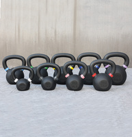 SMARTFIT Ensembles de Kettlebells en Gros pour la Musculation, Revêtement Poudré, Cœur en Fonte avec Poignée Large, 4-48kg