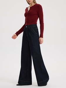 Pantalon <span class=keywords><strong>large</strong></span> taille haute en <span class=keywords><strong>jean</strong></span> personnalisé Yuanbofei pour femme – <span class=keywords><strong>Coupe</strong></span> <span class=keywords><strong>droite</strong></span> élégante pour le printemps, l'automne et l'été - Product Image 3