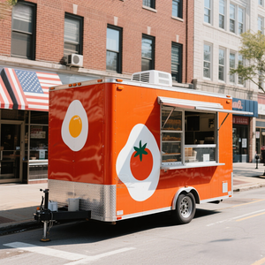 Bar à café mobile, bar à smoothies, remorque de restauration, remorque de restauration rapide personnalisée, entièrement équipée, camion de tacos, crêpes, pizzas - Product Image 1