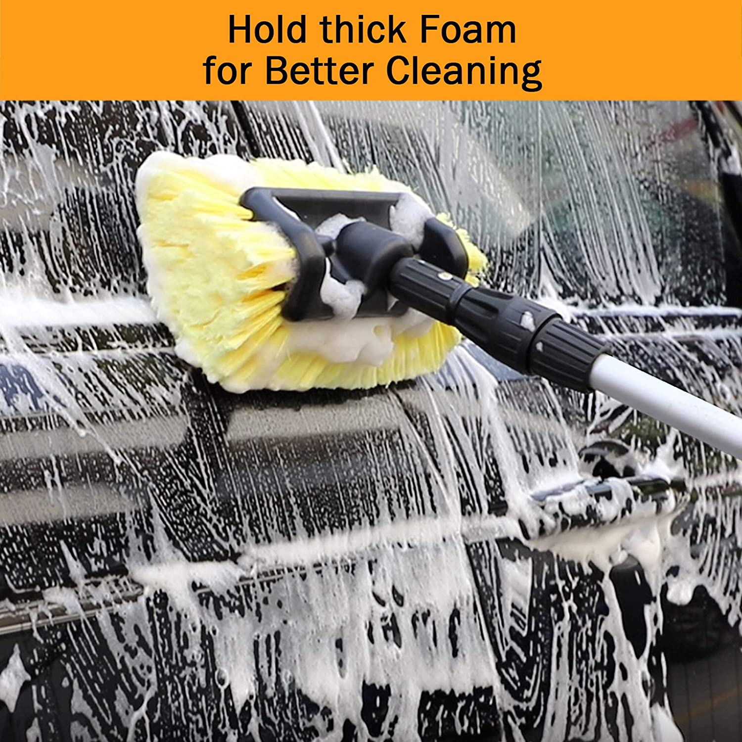 Zhenda Heavy Duty Car Washing Brush 8 Inch Nylon Bristle