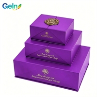 Boîte cadeau magnétique portable de luxe personnalisée, boîte rigide à double porte avec découpe laser et gaufrage pour mariage, Noël, emballage cosmétique