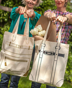 Bolso de Lona con Diseño de Hombro Estilo Vintage 2024, Bolso Tote Estampado, Bolsos de Compras OEM con Diseño de Lazo - Product Image 3