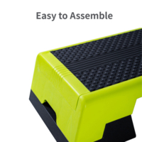 Stepper aérobie avec logo personnalisé, banc de fitness, planche d'exercice 100% naturelle, réglable et antidérapante.