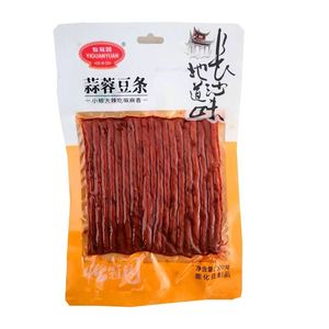 Collations épicées chinoises de vente chaude-Bandes de <span class=keywords><strong>tofu</strong></span> aromatisées <span class=keywords><strong>à</strong></span> <span class=keywords><strong>l</strong></span>'<span class=keywords><strong>ail</strong></span>, caillé de haricot végétalien riche en protéines - Product Image 3