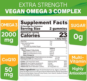 Mayorista Personalizado Adultos Aceite de Algas Omega-3 Gomitas EPA DHA Suplementos PARA LA Salud DE LOS Huesos DE LOS Ojos Vitamina Coenzima Q10 Caramelo de Goma - Product Image 2