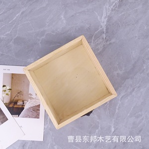 Wooden <b>Box</b> Preserved Flower Gift <b>Box</b> Square <b>Pine</b> Handmade Craft Storage <b>Box</b> For Souvenirs - Product Image 4