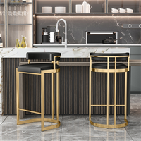 Tabouret de bar demi-lune rond en fer forgé fait main, fauteuil noir écologique et durable, chaises hautes pour restaurant et pub, vente chaude