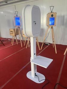 Ring-LED-Beleuchtung Fotobox Metall-Rückwand <span class=keywords><strong>iPad</strong></span>-Kamera 12-15 Personen Kapazität Selbstbedienungs-Druckfunktion Fernbedienung für Hochzeiten - Product Image 6