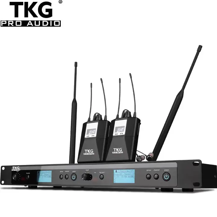 TKG 560-590MHz nuovo modello professionale performance sul palco sistema di monitoraggio in-ear wireless iem stereo nel sistema di monitoraggio dell'orecchio
