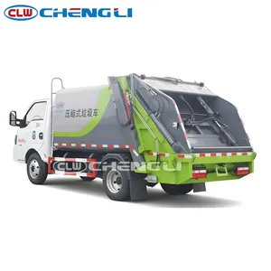 Camion de collecte des déchets à chargement arrière, compacteur de déchets électrique haute efficacité de 8 tonnes, 7 m3, très vendu - Product Image 4