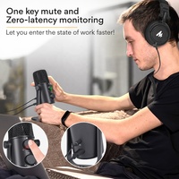 Microphone USB de podcasting à condensateur de bureau MAONO avec fonction de silence et de surveillance, microphone de jeu