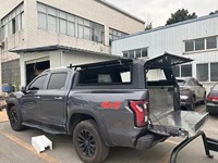 Couverture de benne rétractable universelle en alliage d'aluminium noir, imperméable et anti-corrosion pour pick-up BYD Shark 6 4x4 avec hardtop