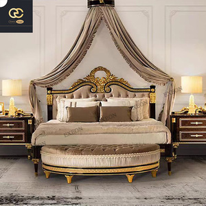 Nouvellement conçu maison <span class=keywords><strong>de</strong></span> luxe européenne en <span class=keywords><strong>bois</strong></span> massif <span class=keywords><strong>sculpté</strong></span> à la main <span class=keywords><strong>lit</strong></span> Double Villa chambre ensemble <span class=keywords><strong>de</strong></span> <span class=keywords><strong>lit</strong></span> créatif - Product Image 1